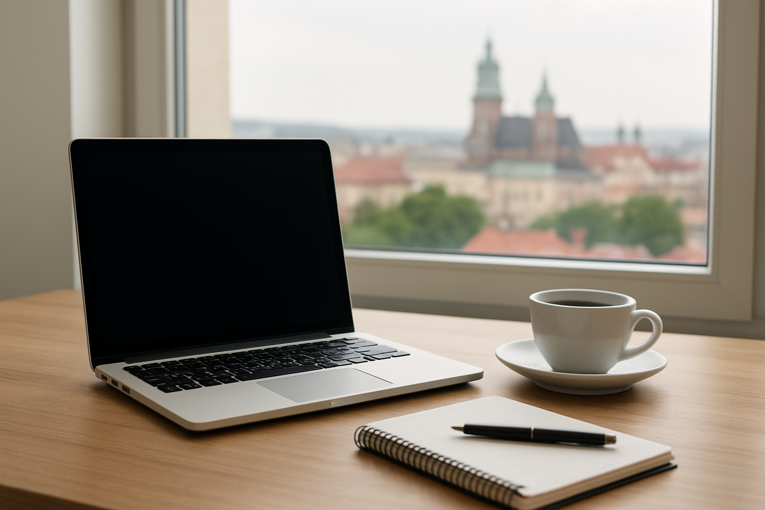 Biurko redakcyjne bloga Pracowni Kraków